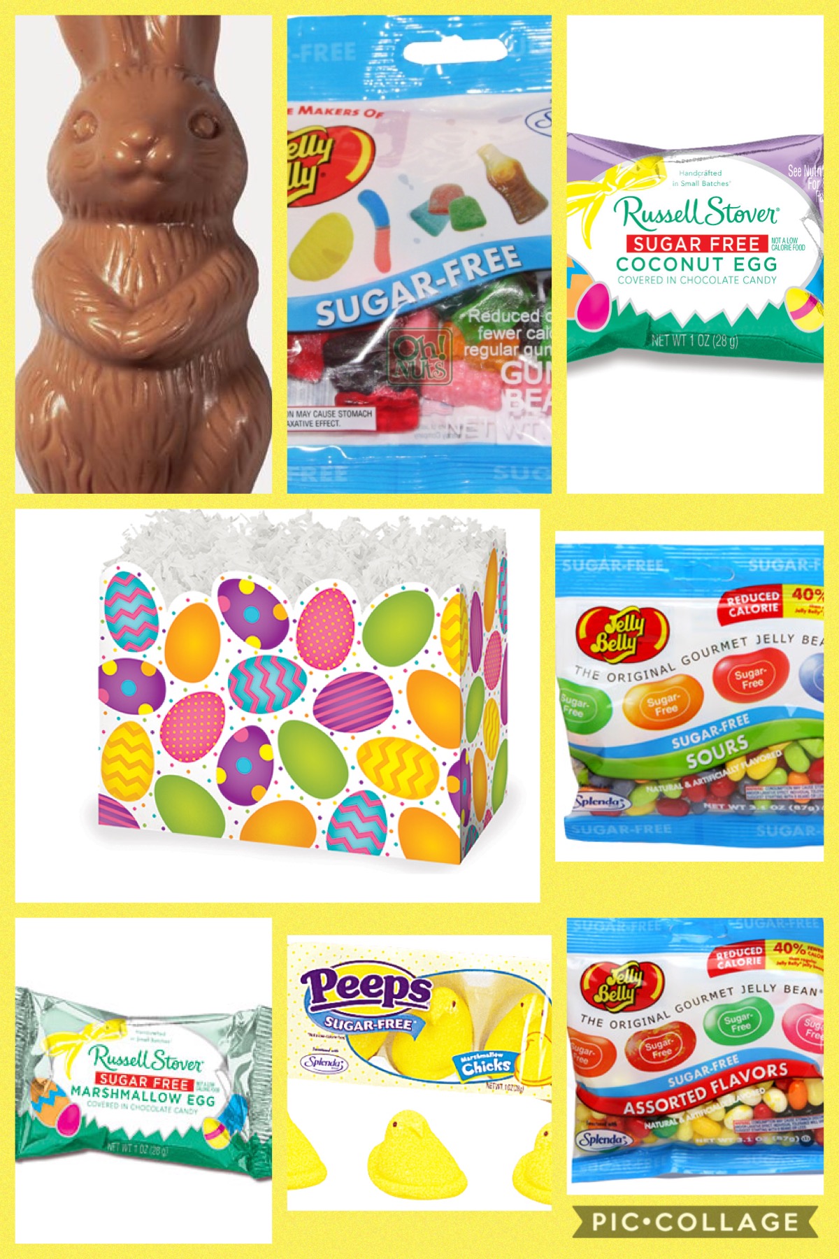 Happy Easter Egg Basket Box Sugar Free