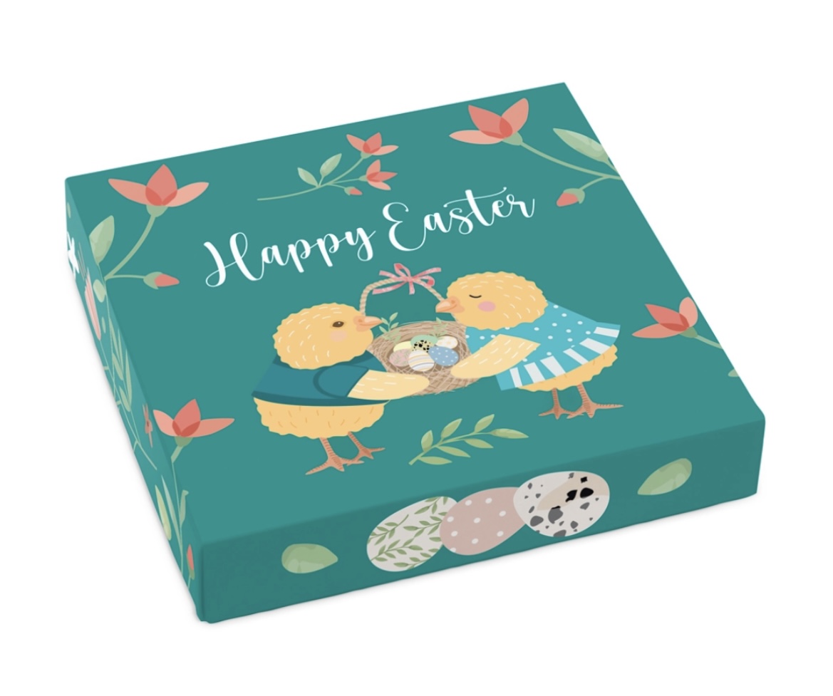 Happy Chicks Easter Gift Box with Assorted Chocolates Sugar Free