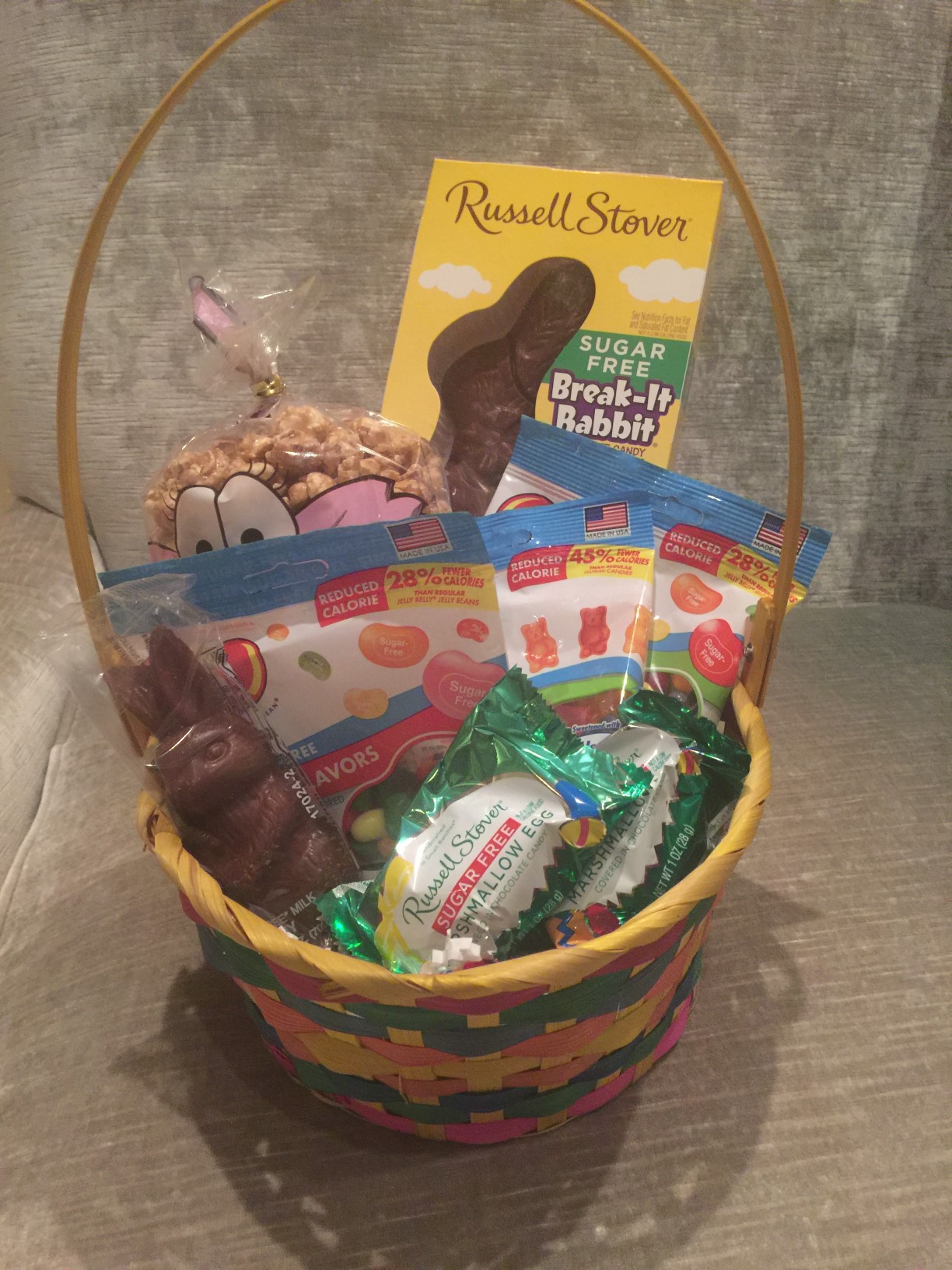 Easter Bunny Basket Sugar Free