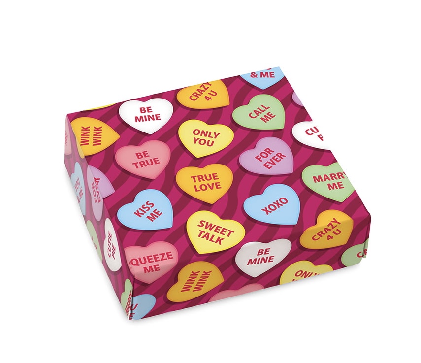 Candy Hearts Gift Box with assorted chocolates and truffles - sugar free