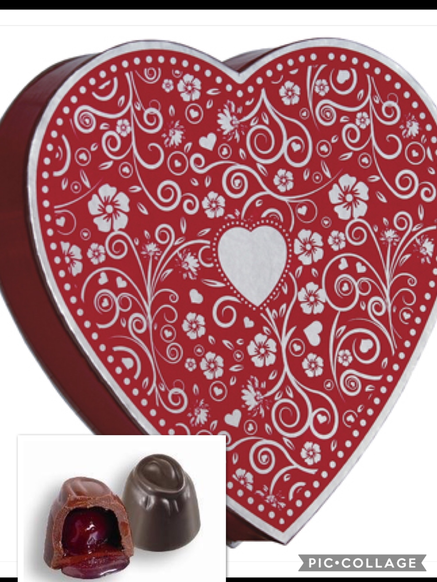 I Love You Heart - 1/2 pound box of Milk & Dark Chocolate Cordial Cherries Sugar Free