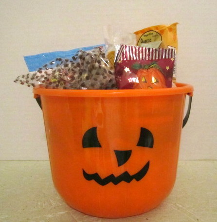 Halloween Bat Bucket Basket Sugar Free