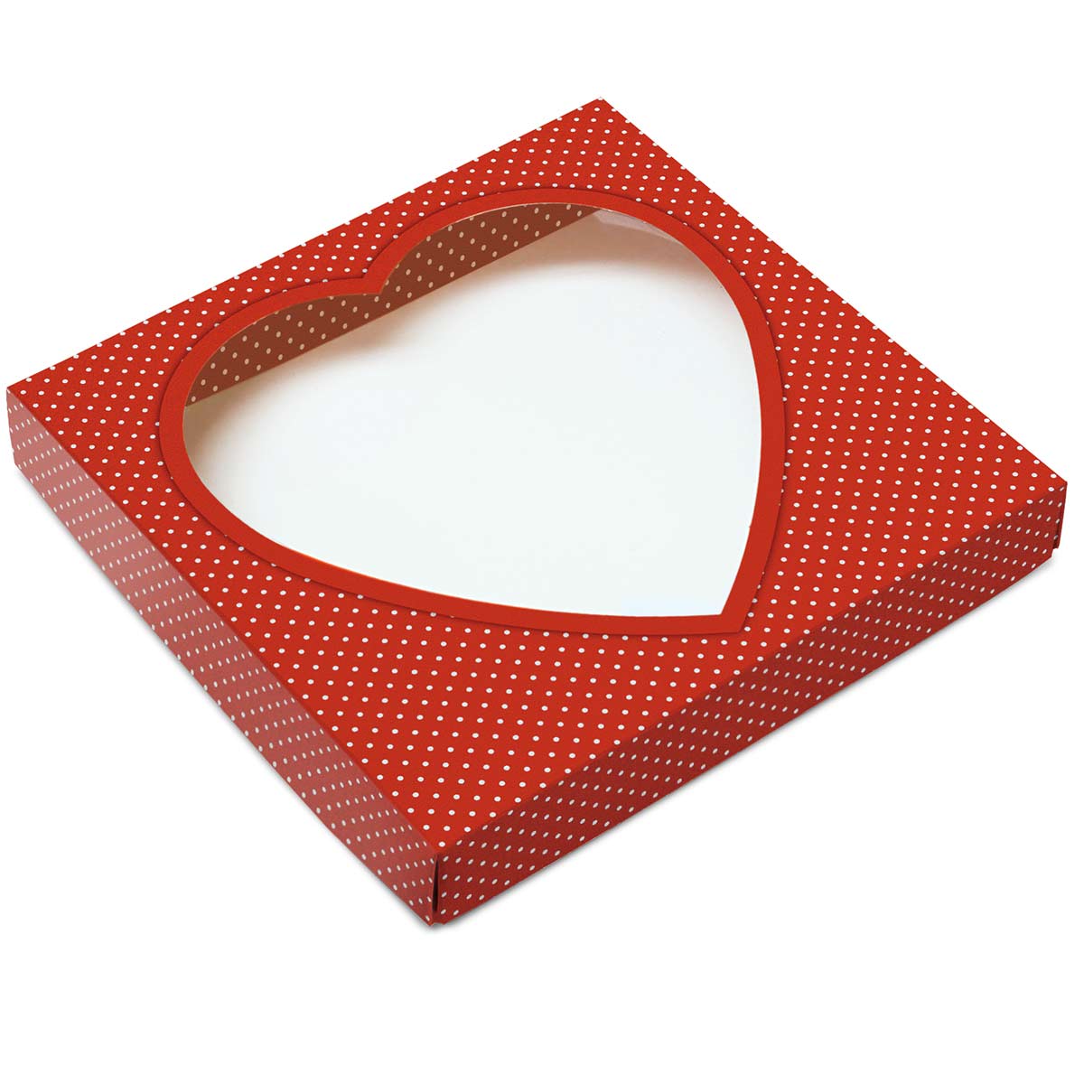 Red Heart Valentine's Day Gift box with Milk and Dark Cordial Cherries Sugar Free