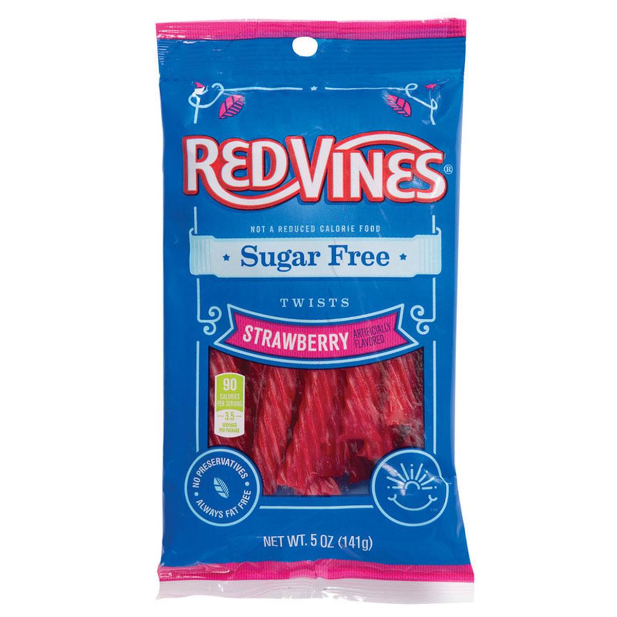 Red Vines Sugar Free Red Strawberry Licorice Twists 5oz bag
