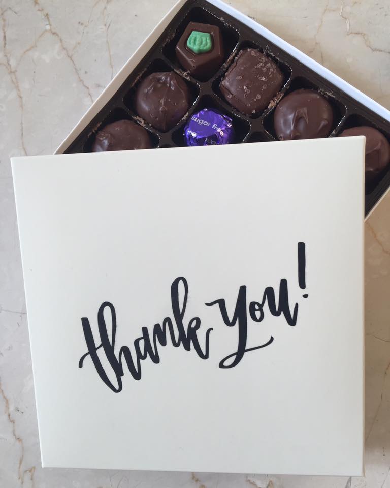 Thank You Gift Box with Assorted Sugar Free Chocolate