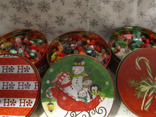 Christmas Tin filled with Assorted Sugar Free Candies