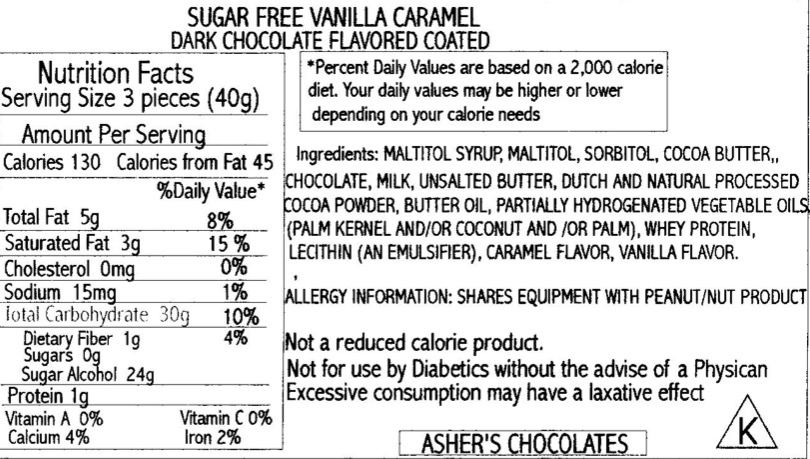 Vanilla Caramel - Dark Chocolate Sugar Free